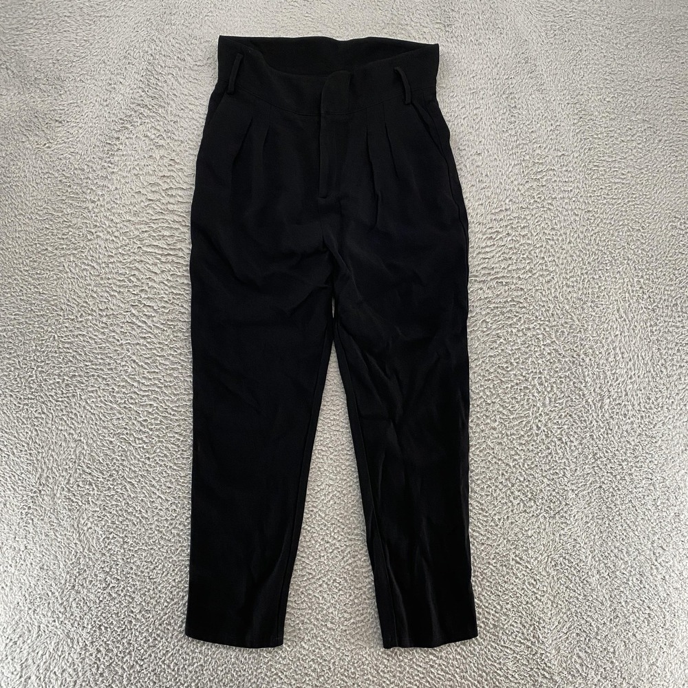Sezane Pants Womens 40 /‎ Large / 8 Pleated High Rise Tapered Capsule Minimalist